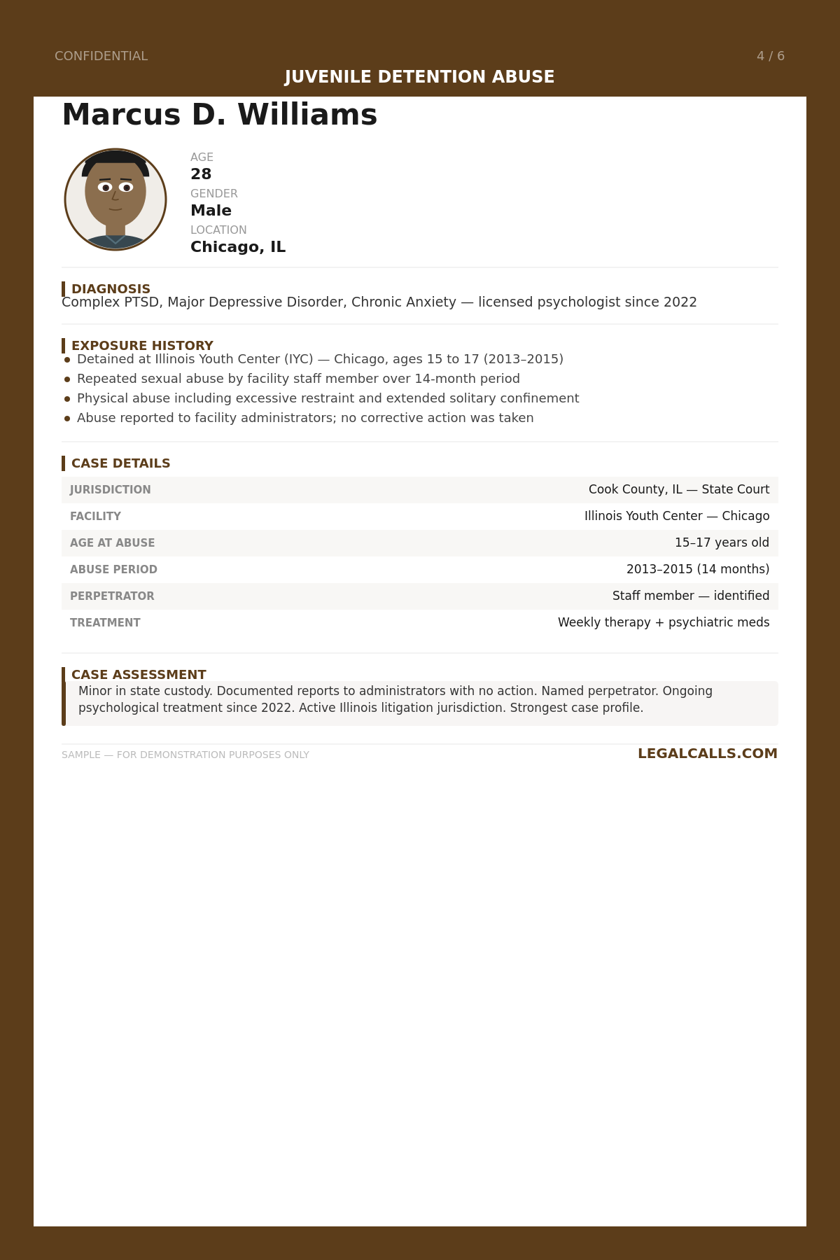 Juvenile Detention Case Profile